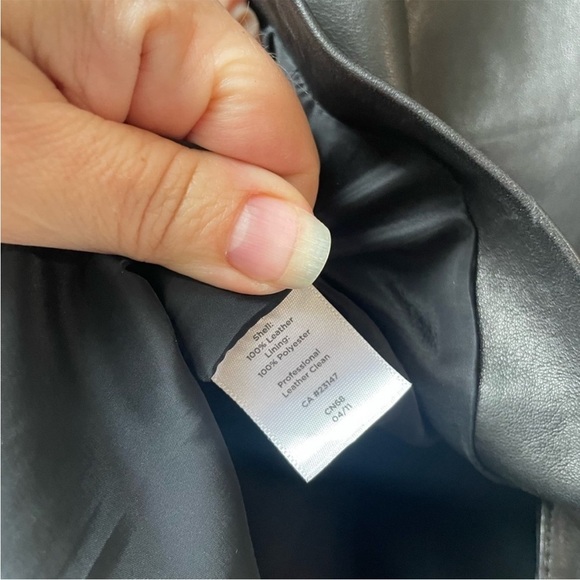 Talbots Black Leather Skirt Size 8 - Picture 8 of 9